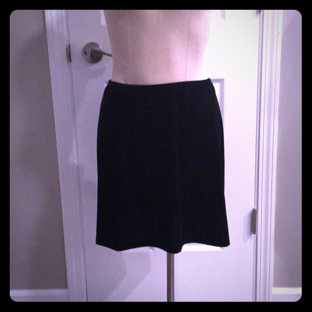 Black velvet skirt